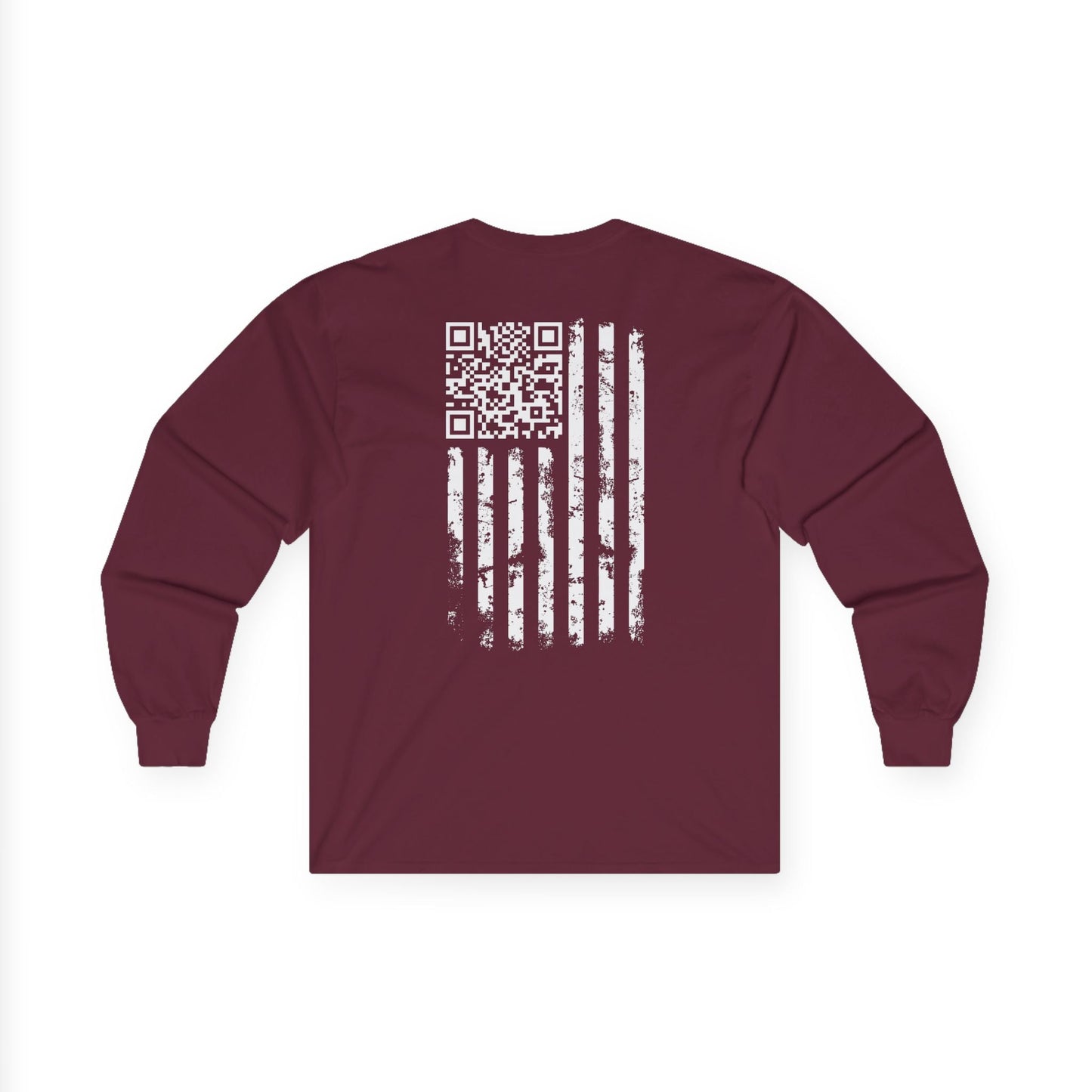 American Flag QR Code Long Sleeve Tee The Devil's Pickle