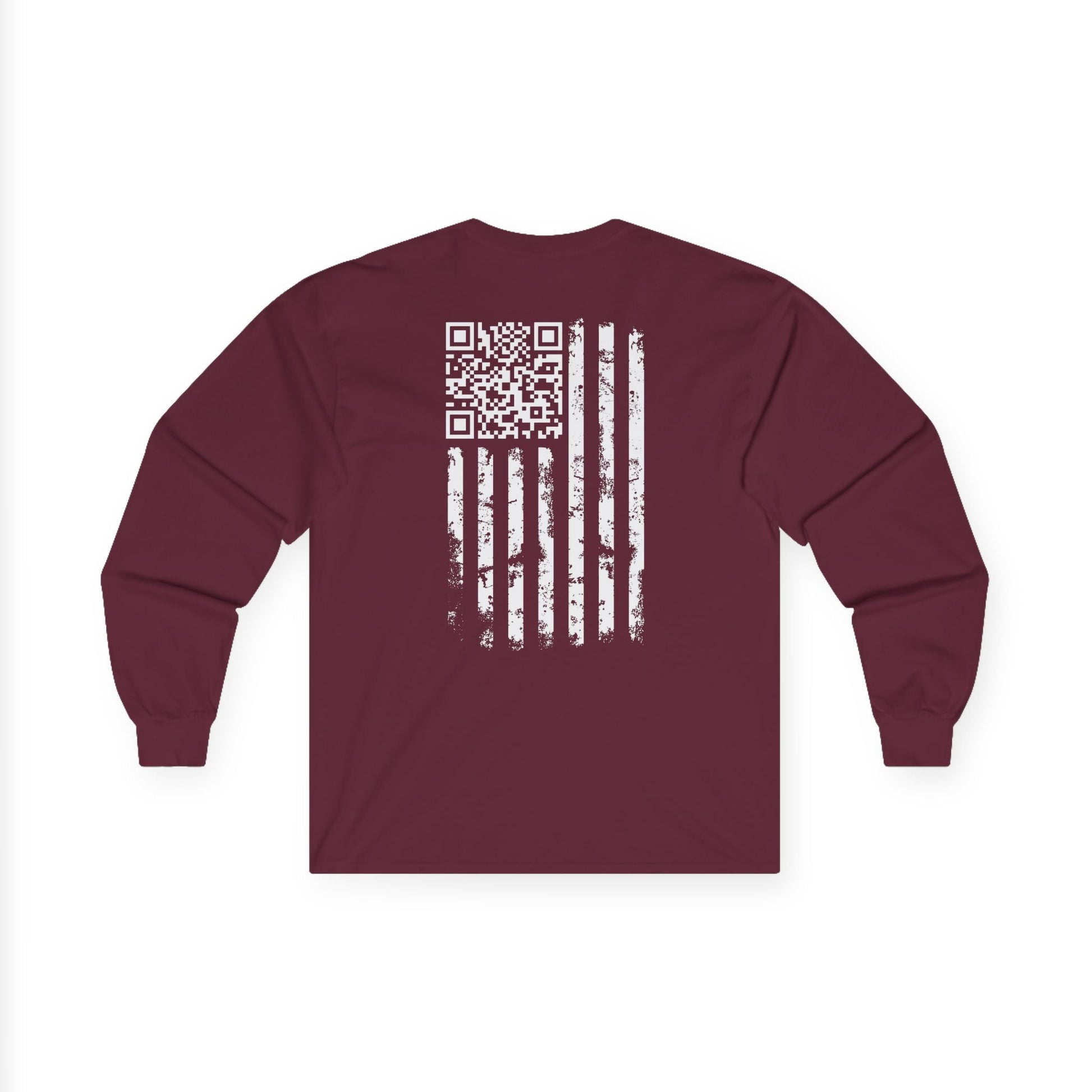 American Flag QR Code Long Sleeve Tee The Devil's Pickle