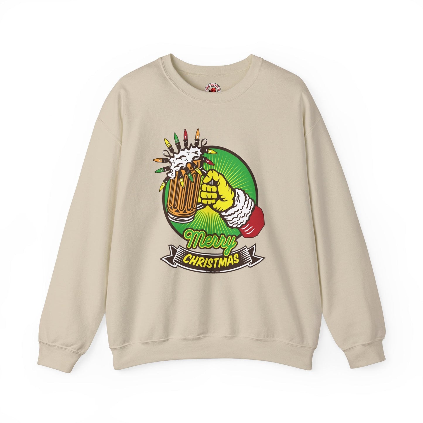 Merry Christmas Beer Crewneck Sweatshirt The Devil's Pickle