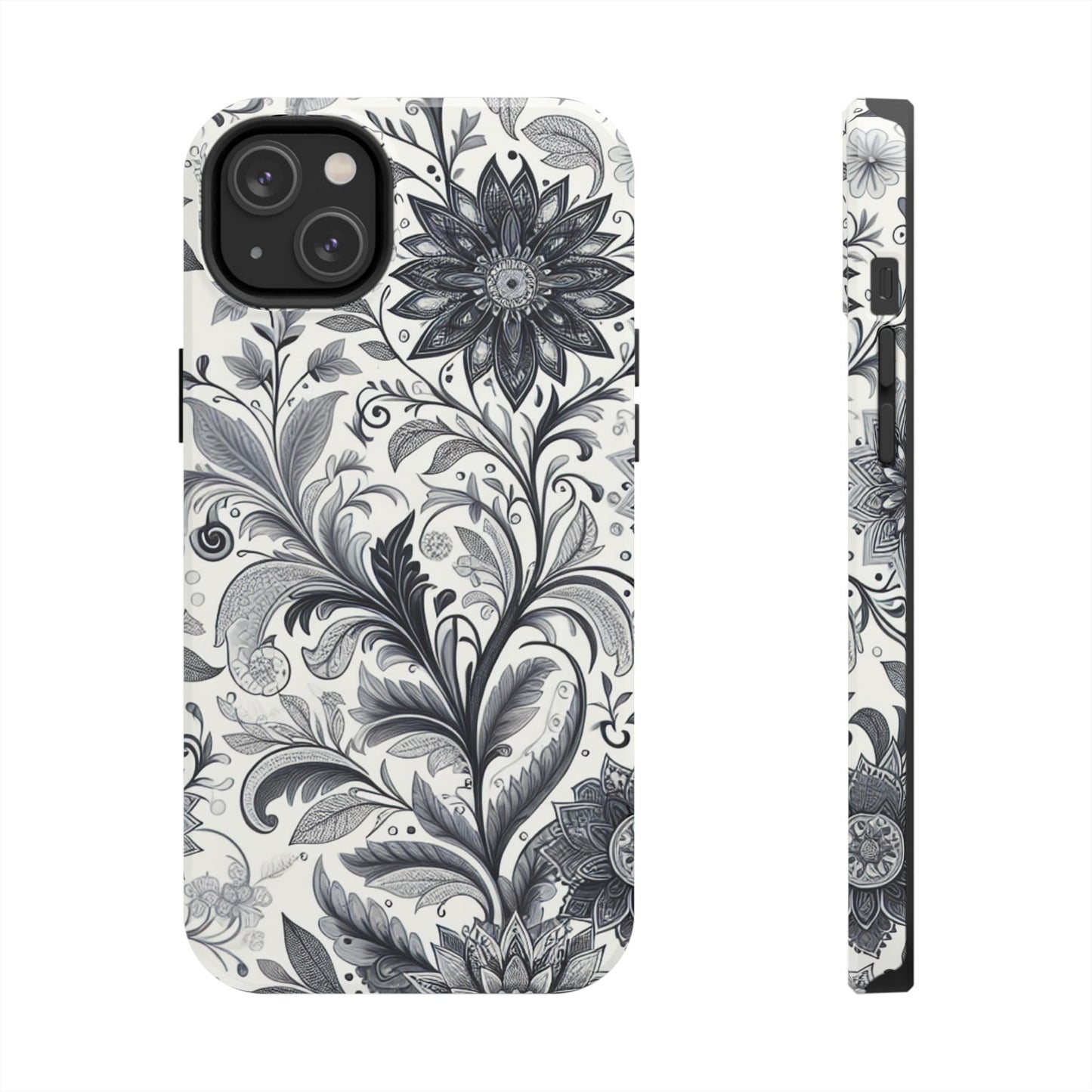 Floral Tough Phone Cases, Durable Phone Cover, Stylish Floral Design, Gift for Her, Trendy Tech Accessories, Birthday Present Grayceful LLC