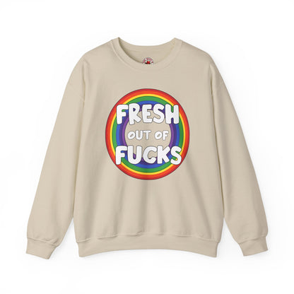 Fresh Out Of Fucks Crewneck Sweatshirt The Devil's Pickle