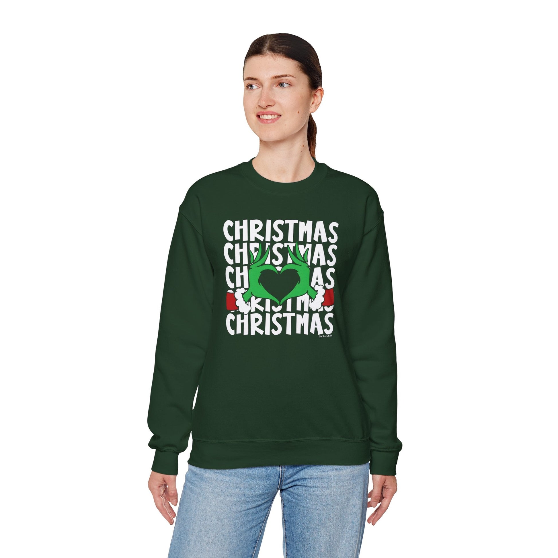 Christmas Heart Crewneck Sweatshirt The Devil's Pickle
