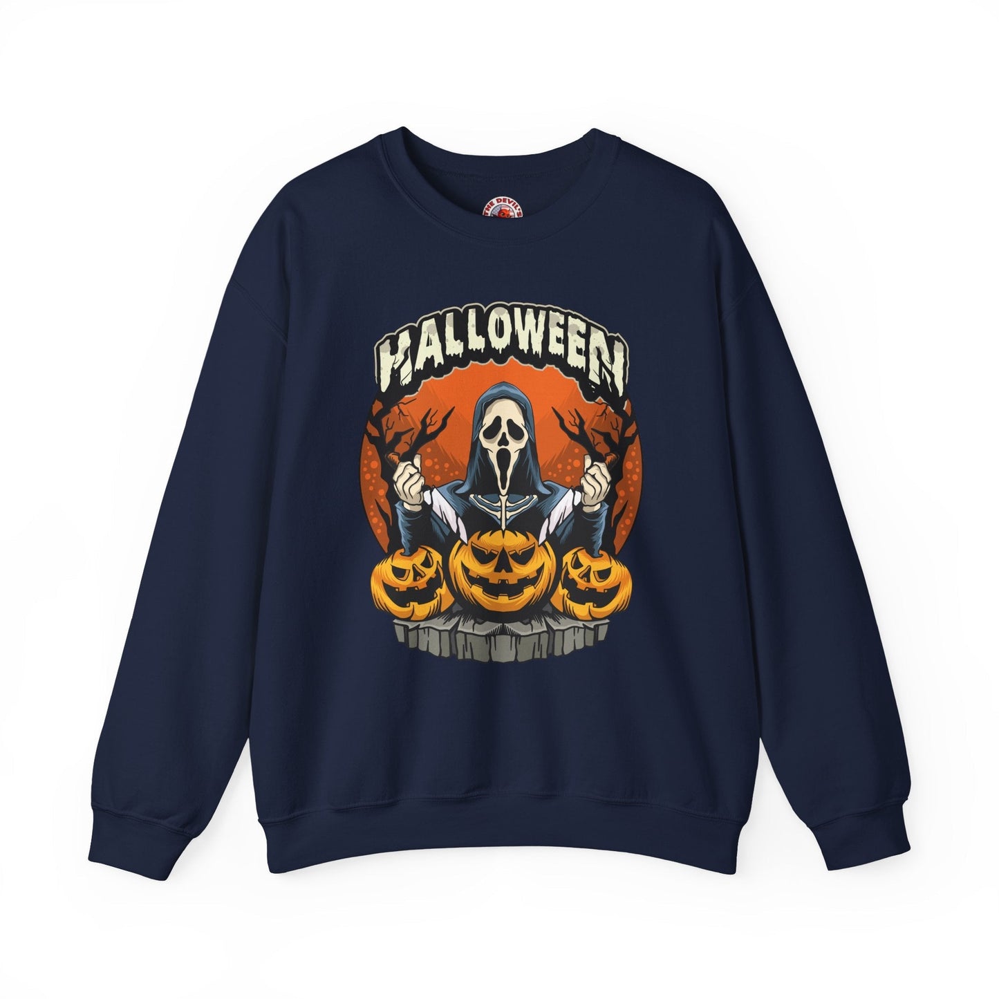 Screamer Killer Ghost Halloween Crewneck Sweatshirt The Devil's Pickle