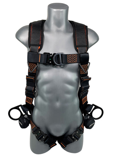 Frontline 105CFTB Combat Vest Style Harness with Front Side D-Rings and Suspension Trauma Straps Universal VM Hardware