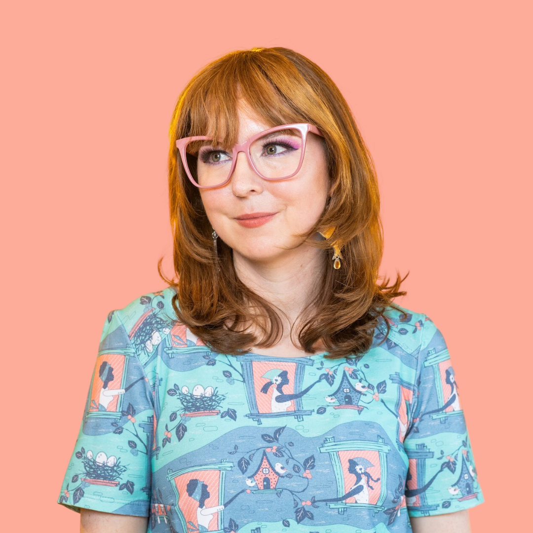 Brownstone Betties Tunic in Aqua & Peach Blue Platypus Clothing