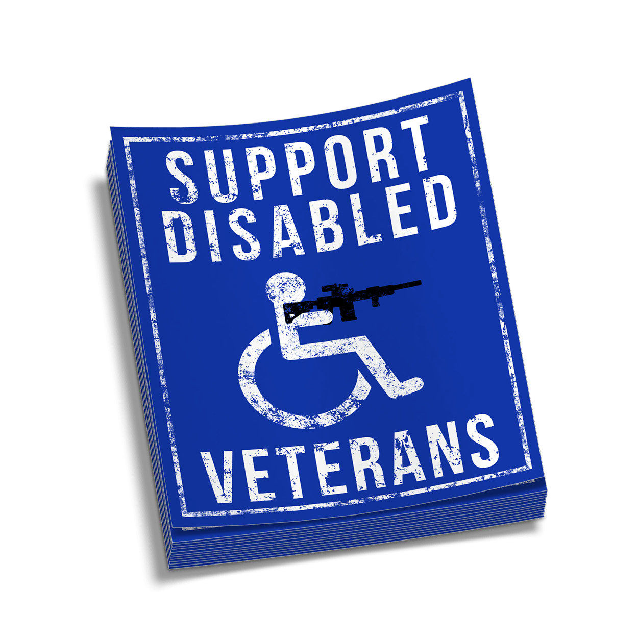 Support Disabled Veterans - Hard Hat Decal Armed American Supply