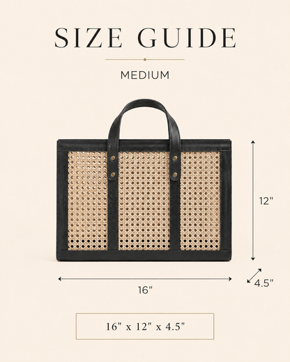 Raja Leather and Cane Everyday Bag Village Thrive