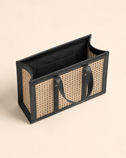 Raja Leather and Cane Everyday Bag Village Thrive