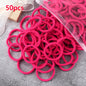 50pcs/Set Women   Basic Hair Bands 1.57inch Simple Solid Colors Elastic Headband Hair Ropes Ties Hair Accessories Ponytail Holder NovaCart