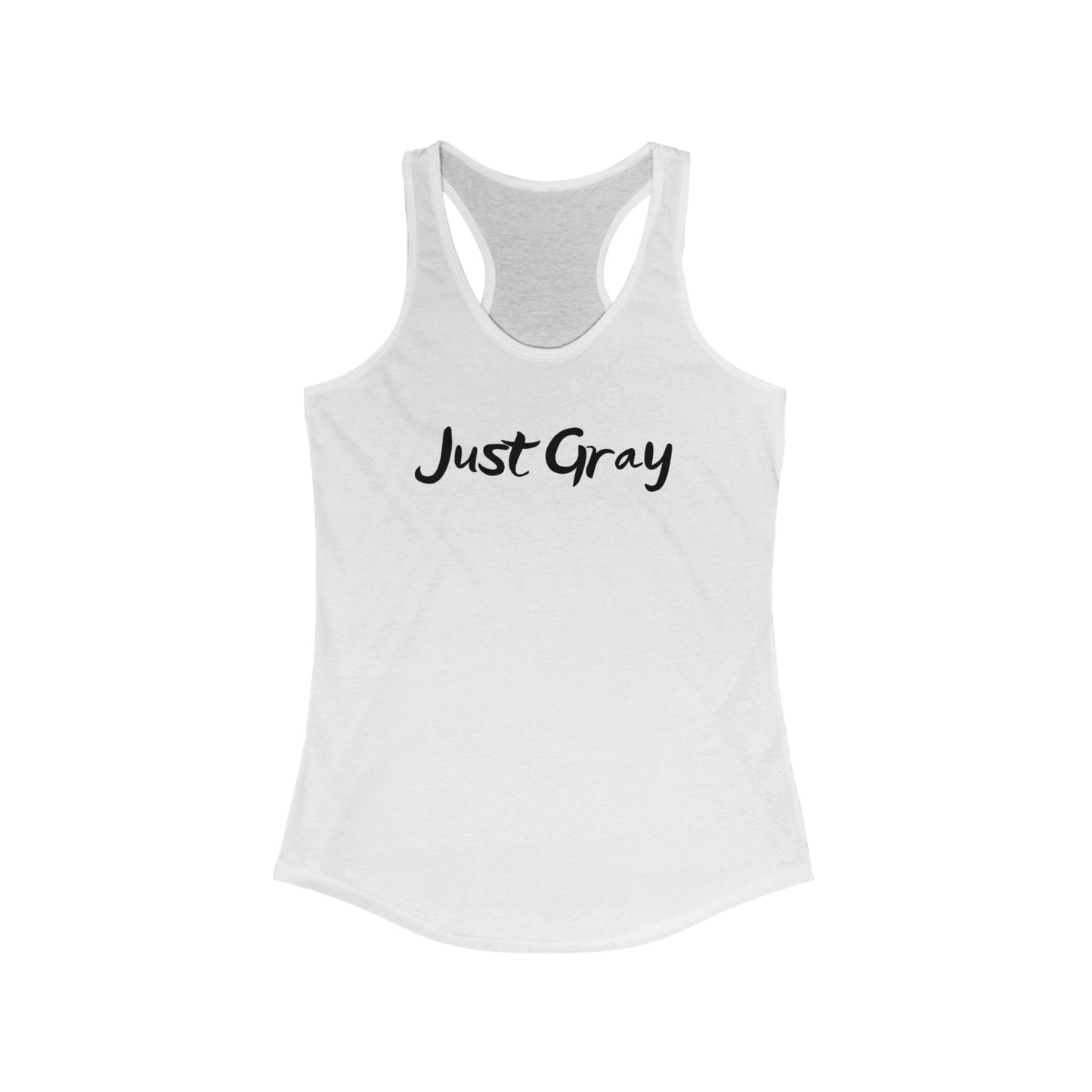 Women's Ideal Racerback Tank  "Just Gray" Grayceful LLC