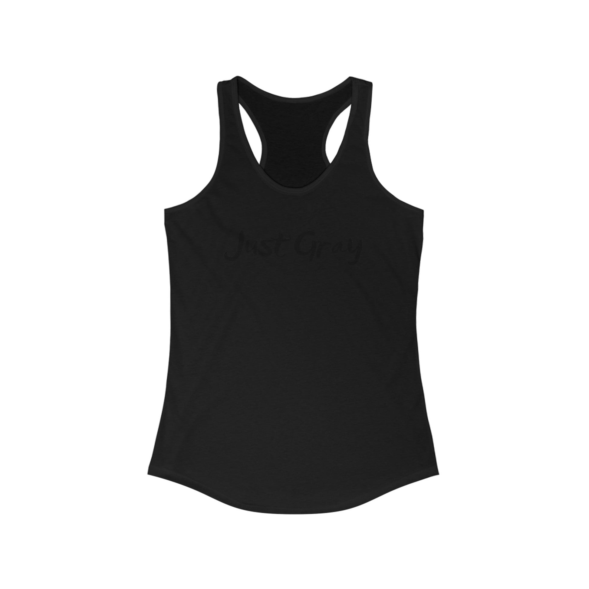 Women's Ideal Racerback Tank  "Just Gray" Grayceful LLC
