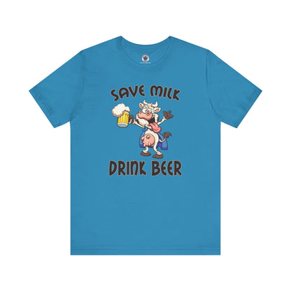 Save Milk Drink Beer T-Shirt The Devil's Pickle