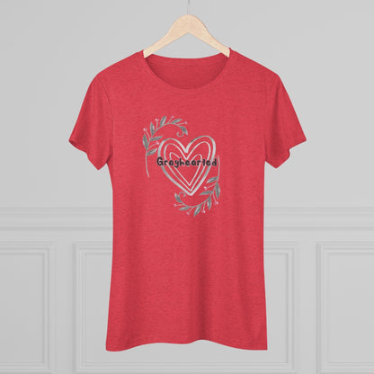 Grayhearted Women's Triblend Tee - Floral Heart Design Grayceful LLC