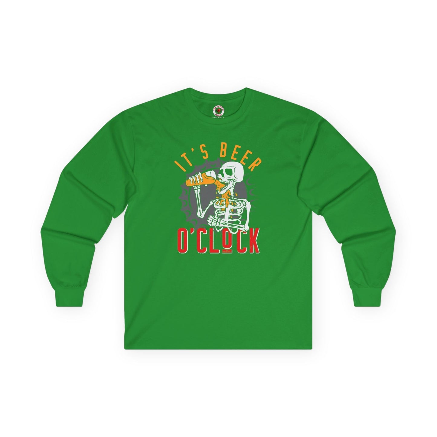 It's Beer O'Clock Skeleton Long Sleeve Tee The Devil's Pickle
