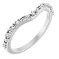 14K White .05 CTW Natural Diamond Vintage-Inspired Contour Band Ethereal Legacy Boutiques