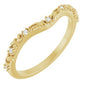 14K Yellow .05 CTW Natural Diamond Vintage-Inspired Contour Band Ethereal Legacy Boutiques