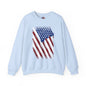Distressed American Flag Crewneck Sweatshirt The Devil's Pickle