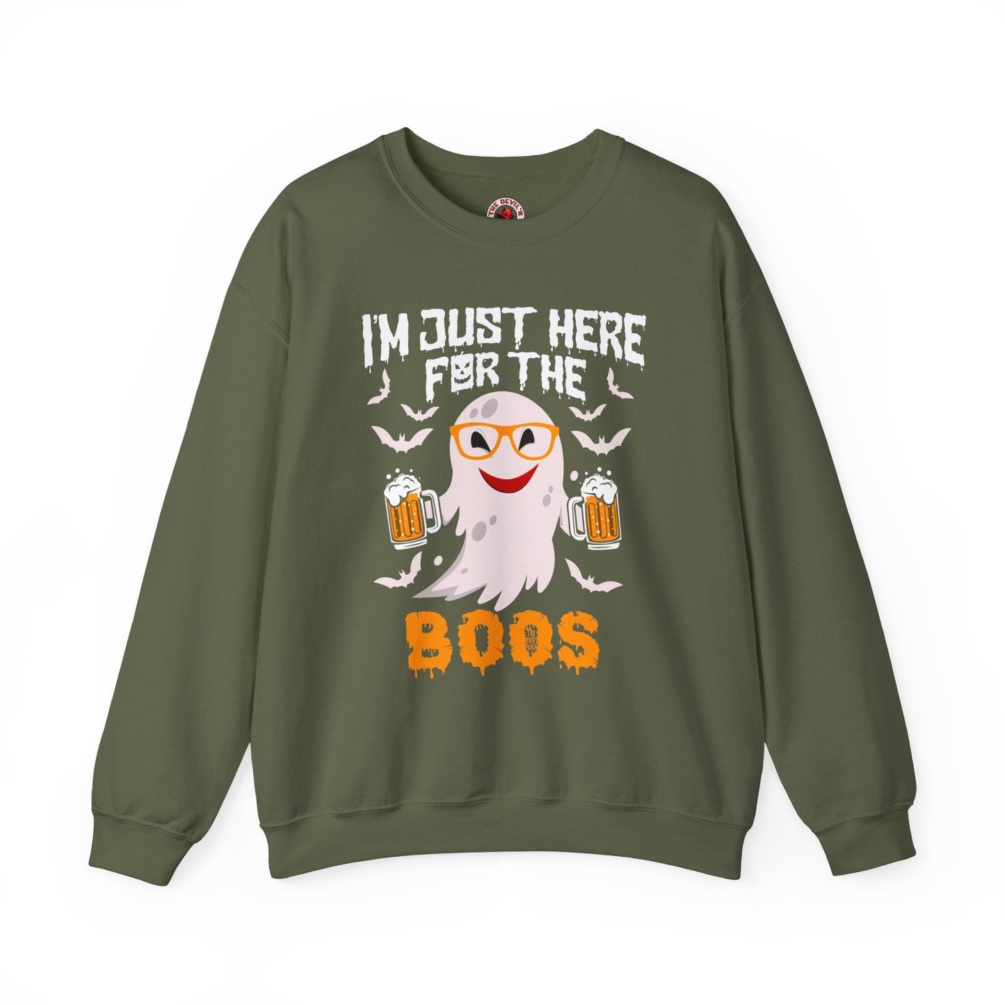I'm Just Here For The Boos Crewneck Sweatshirt The Devil's Pickle