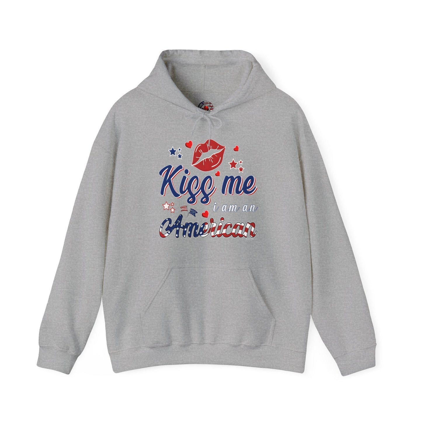 Kiss Me I Am An American Hooded Sweatshirt The Devil's Pickle