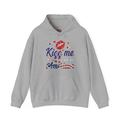 Kiss Me I Am An American Hooded Sweatshirt The Devil's Pickle