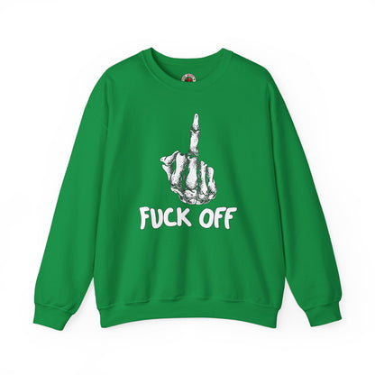 Fuck Off Finger Crewneck Sweatshirt The Devil's Pickle