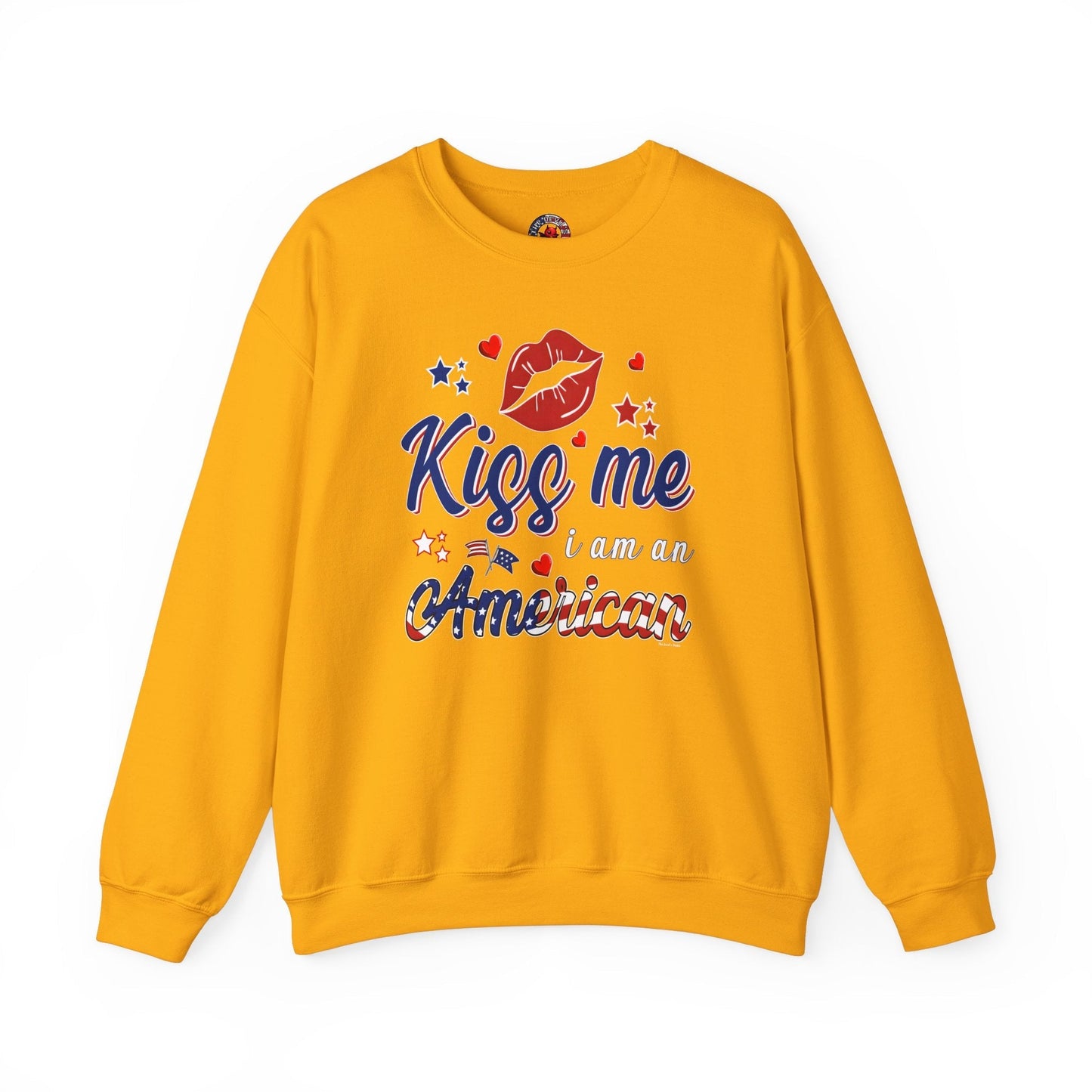 Kiss Me I Am An American Crewneck Sweatshirt The Devil's Pickle