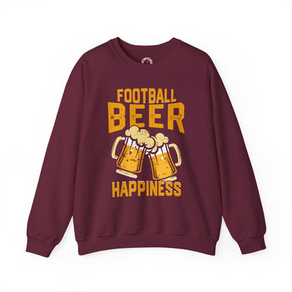 Football Beer and Happiness Crewneck Sweatshirt The Devil's Pickle