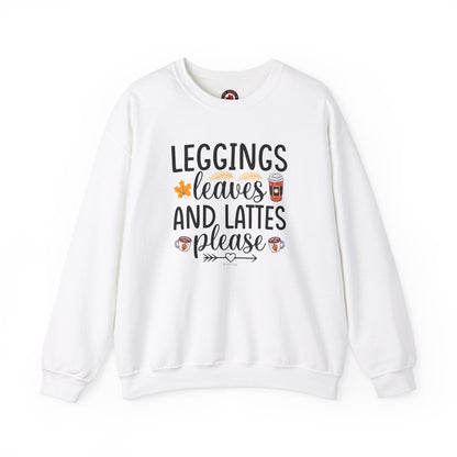 Leggings Leaves and Lattes Please Crewneck Sweatshirt The Devil's Pickle
