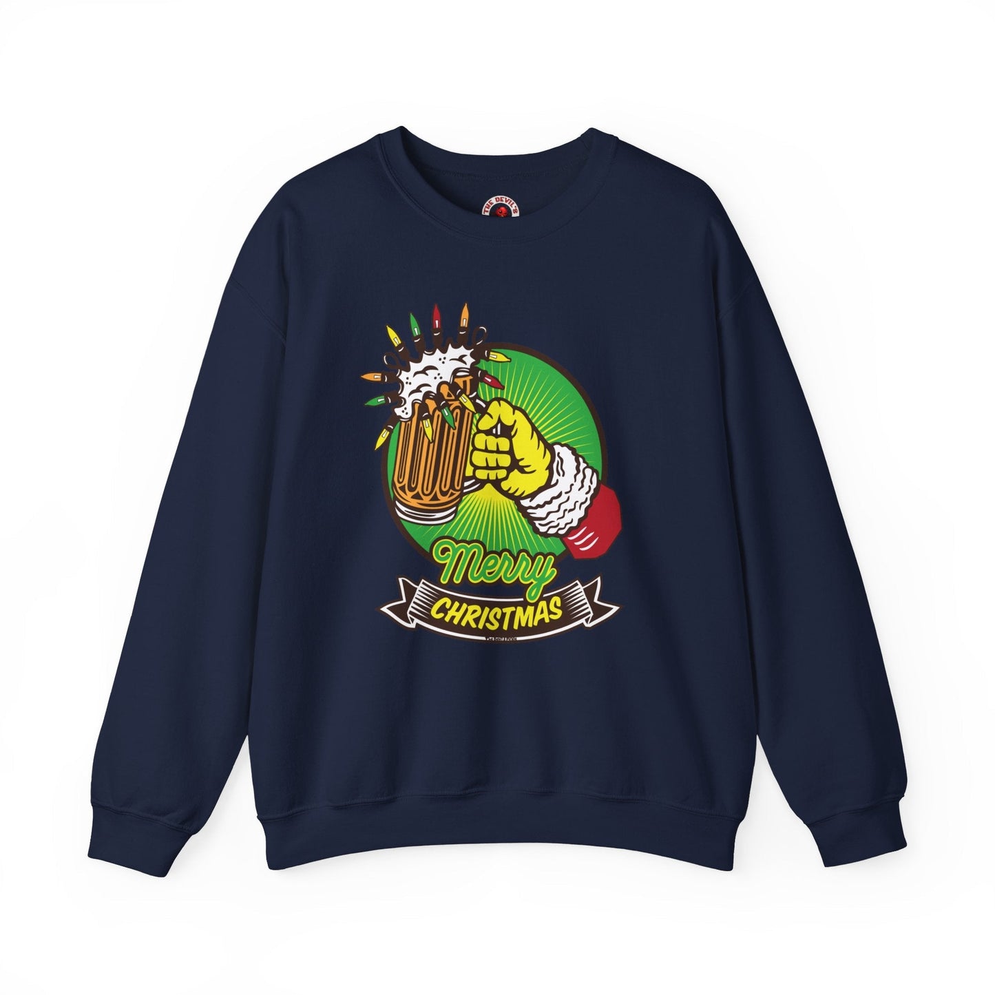 Merry Christmas Beer Crewneck Sweatshirt The Devil's Pickle