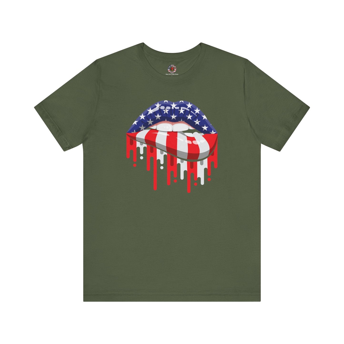 American Flag Lips T-Shirt The Devil's Pickle