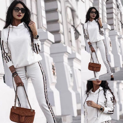 Solid Color Striped Casual Hoodie Two-piece Set See size chart under “more details” The Fashion Celestial