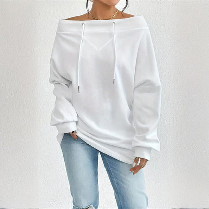 Plus Size Off Shoulder Pullover FitiqueFit