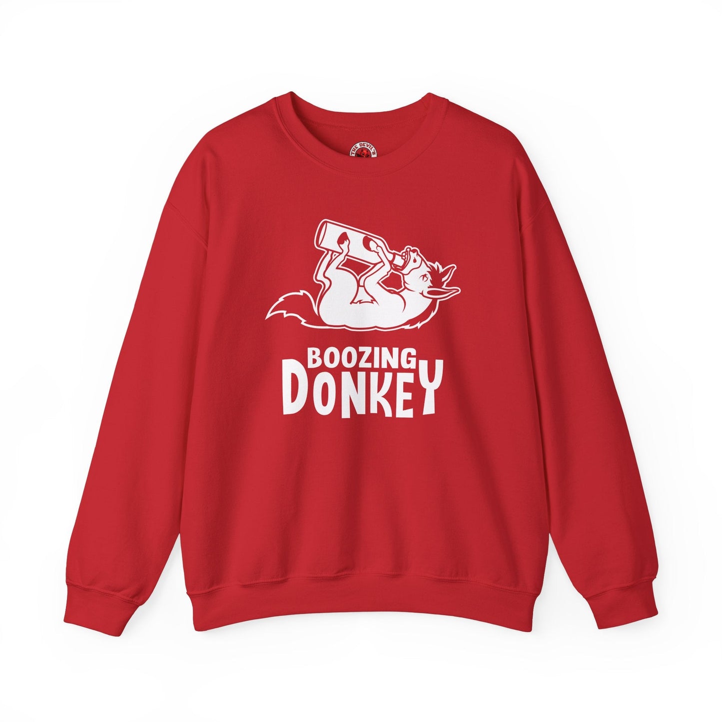 Boozing Donkey Crewneck Sweatshirt The Devil's Pickle