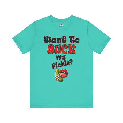 Want To Suck My Pickle T-Shirt The Devil's Pickle