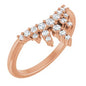 14K Rose 1/4 CTW Natural Diamond Accented Contour Band Ethereal Legacy Boutiques