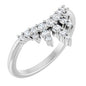 Platinum 1/4 CTW Natural Diamond Accented Contour Band Ethereal Legacy Boutiques