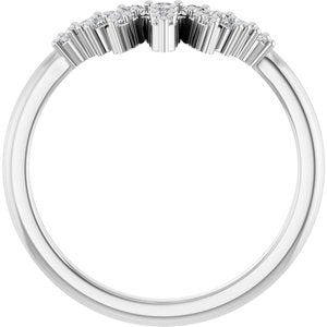 Platinum 1/4 CTW Natural Diamond Accented Contour Band Ethereal Legacy Boutiques