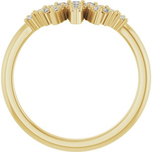 14K Yellow 1/4 CTW Natural Diamond Accented Contour Band Ethereal Legacy Boutiques
