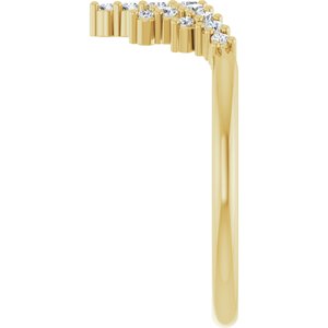 14K Yellow 1/4 CTW Natural Diamond Accented Contour Band Ethereal Legacy Boutiques