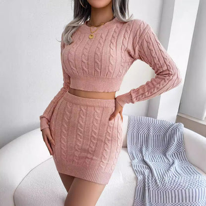 Women’s knit sweater and skirt set FitiqueFit