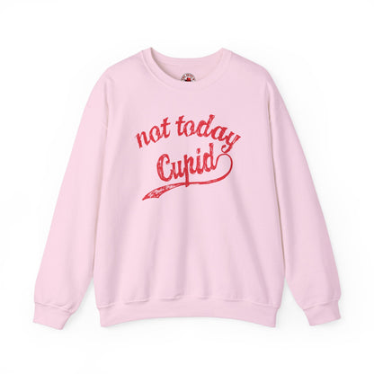 Not Today Cupid Crewneck Sweatshirt The Devil's Pickle
