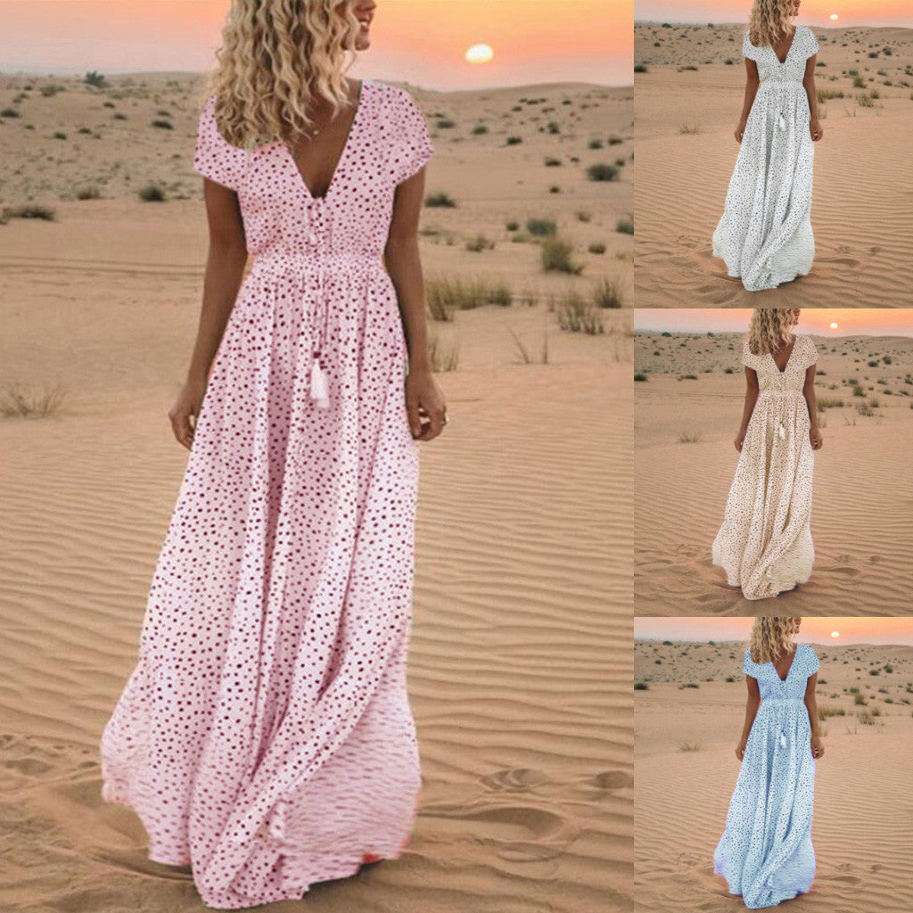 Sunset Dreams Polka Dot Boho Dress Country in My Heart