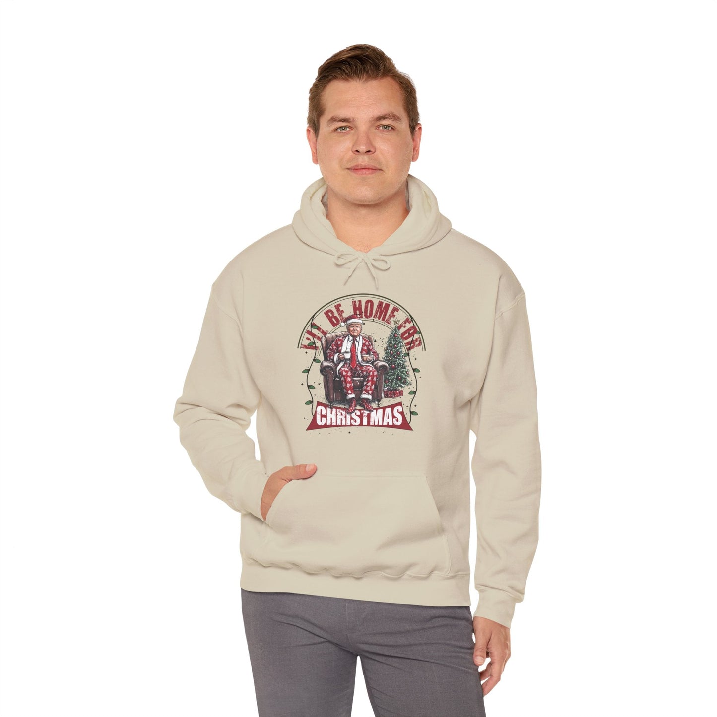 I'll Be Home For Christmas Hooded Sweatshirt The Devil's Pickle