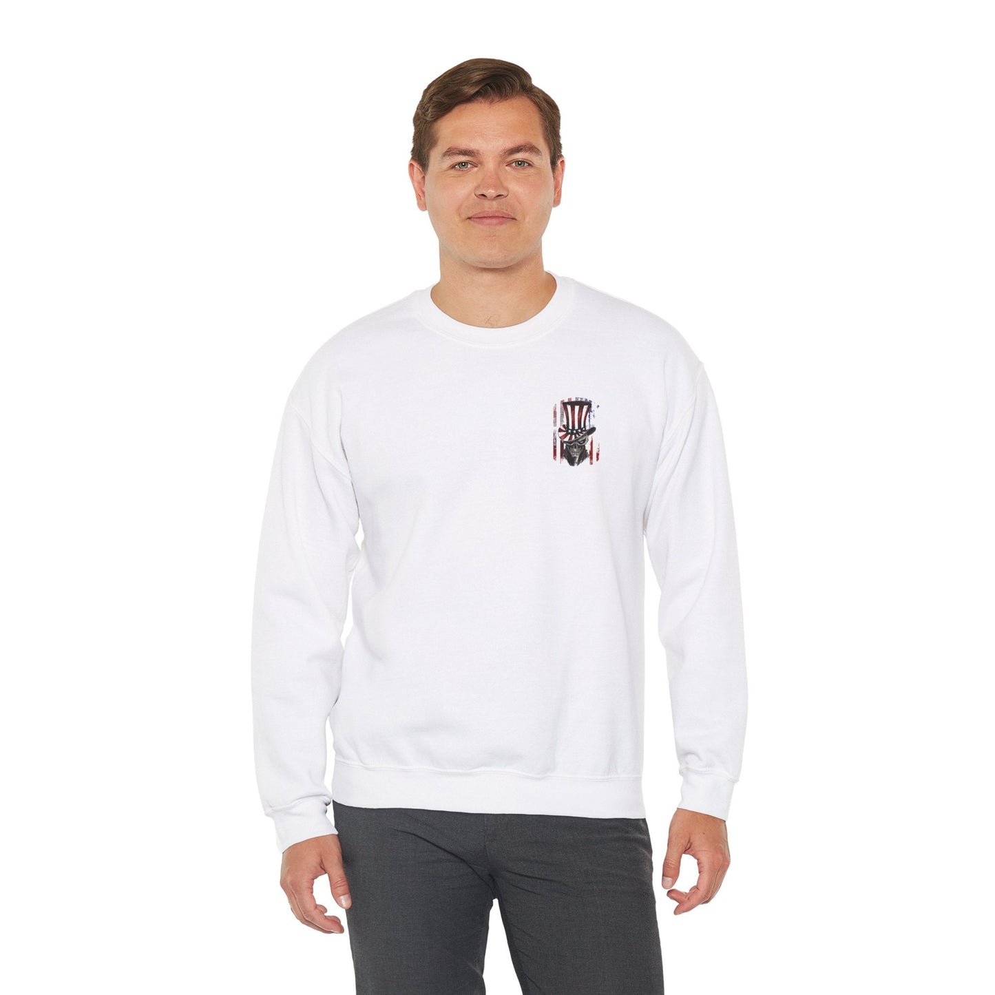Patriotic Skull Crewneck Sweatshirt The Devil's Pickle