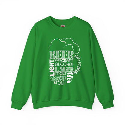 Beer Mug Of Words Crewneck Sweatshirt The Devil's Pickle