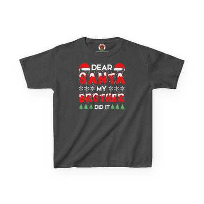 Dear Santa My Brother Did It Kids Tee The Devil's Pickle