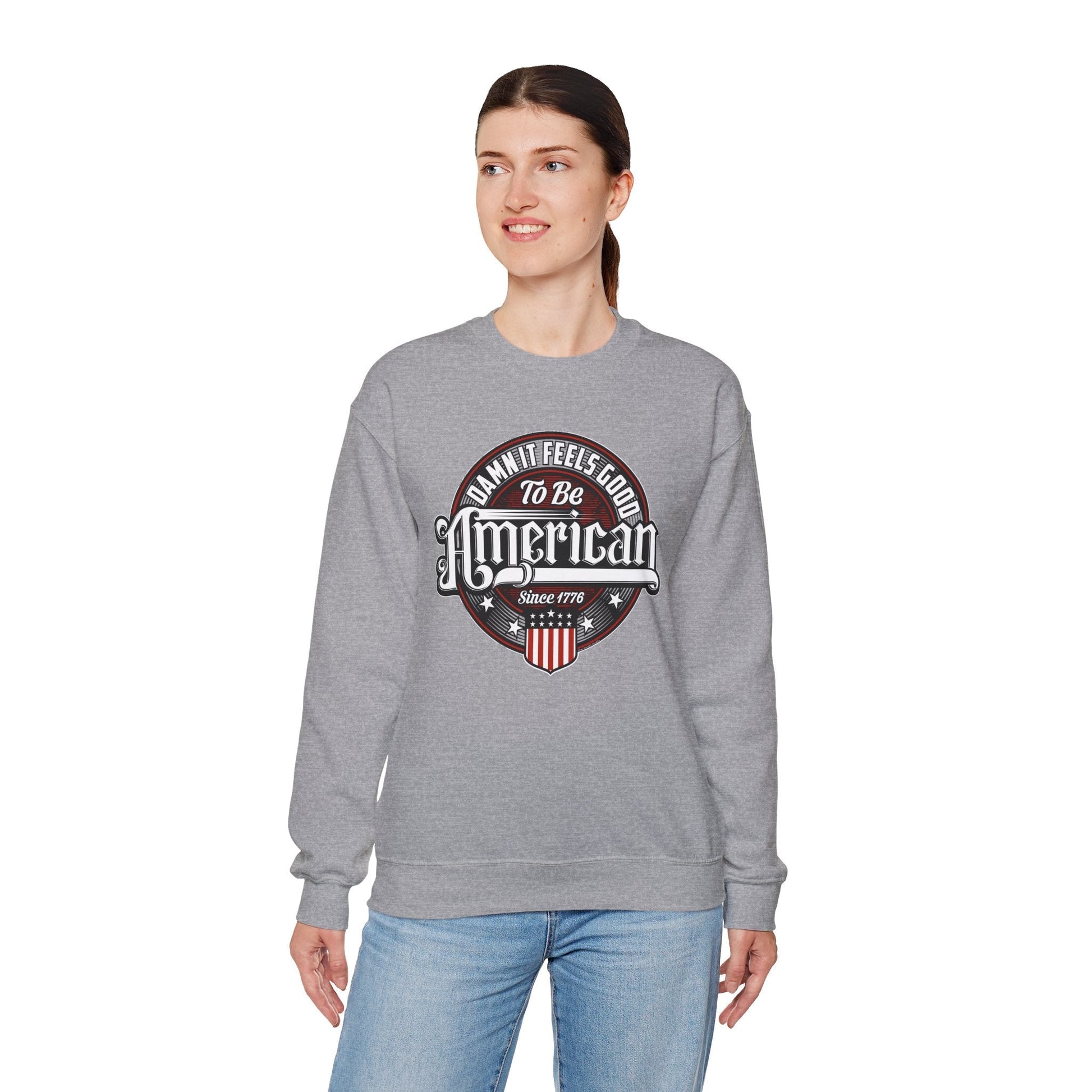 Damn it Feels Good To Be American Crewneck Sweatshirt The Devil's Pickle