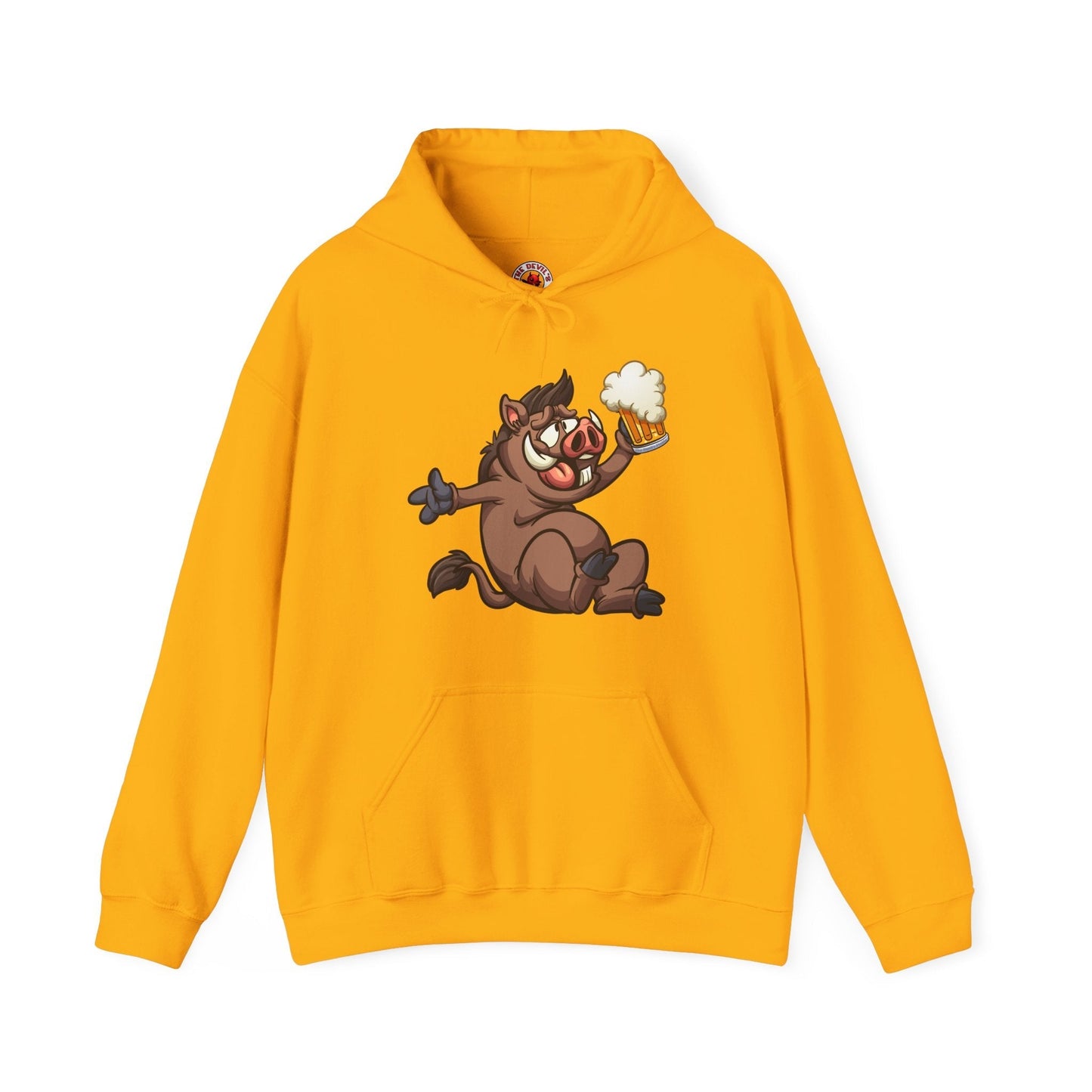 Beer Drinking Boar Hooded Sweatshirt The Devil's Pickle