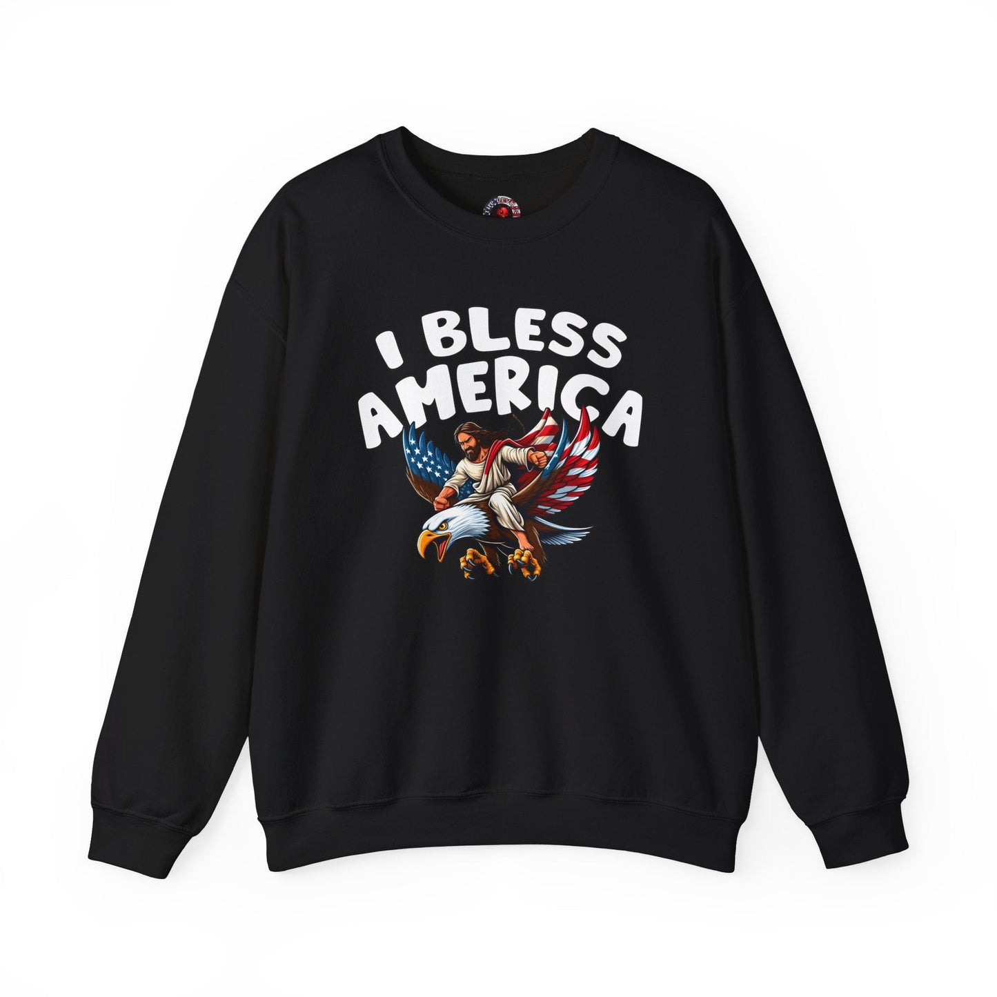 I Bless America Crewneck Sweatshirt The Devil's Pickle