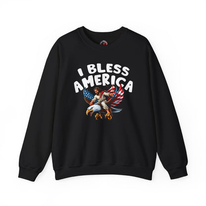 I Bless America Crewneck Sweatshirt The Devil's Pickle